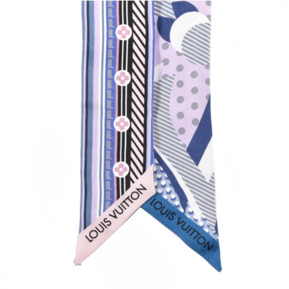 LOUIS VUITTON Silk Pop Monogram BB Bandeau Scarf - Picture 7 of 17